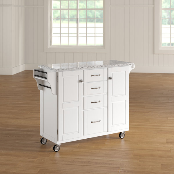 Red Barrel Studio® Littrell Granite Kitchen Island & Reviews Wayfair